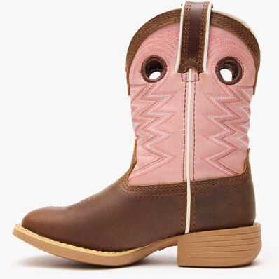 Lil’ Rebel™ by Durango® Big Kids’ Dark Chestnut Bubblegum Western Boot, , large