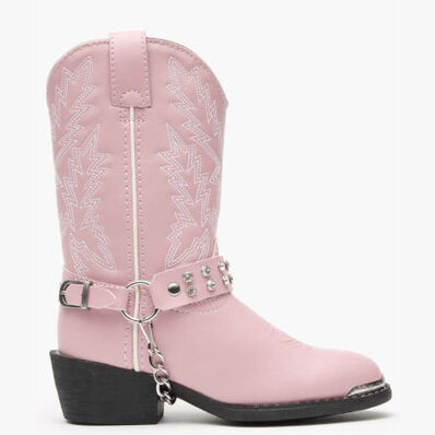 Botas vaqueras Durango para niños rosadas con imitación de diamantes Durango Little Kid, , large