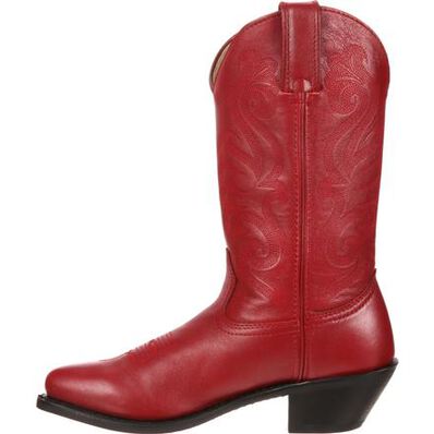 Botas vaqueras de cuero rojo para damas de Durango, , large