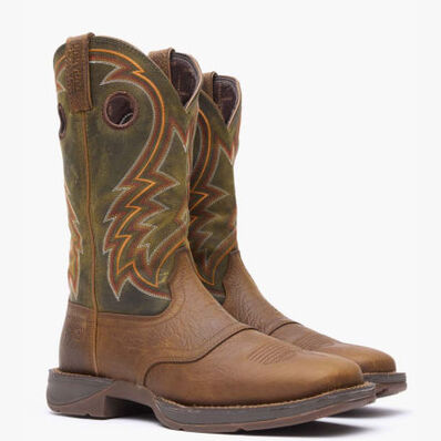 Rebel™ by Durango® Dark Chestnut and Hunter Green Western Boot, , large