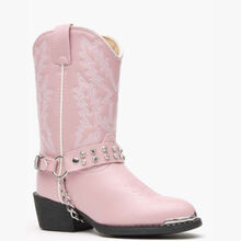 Botas vaqueras Durango para niños rosadas con imitación de diamantes Durango Little Kid
