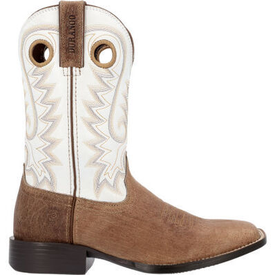 Durango® Westward™ Weathered Tan White Western Boot, , large