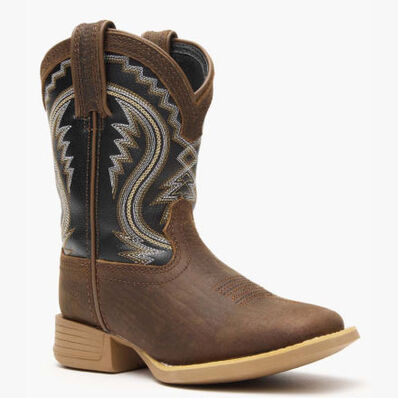 Durango® Lil' Rebel Pro Big Kids’ Acorn Black Onyx Western Boot, , large