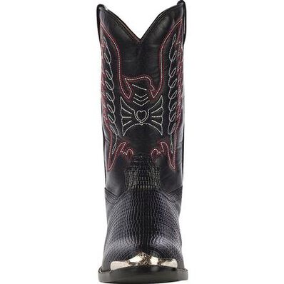 Bota vaquera para niños pequeños Durango con estampado de lagarto negro Durango Little Kid, , large