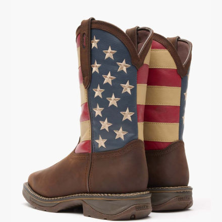 Botas de bandera Rebel by Durango de 11 in Vaqueras de trabajo con punta de acero para caballeros estilo DB020