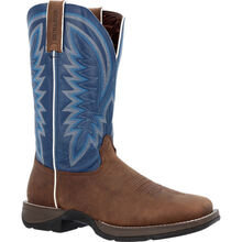 Rebel™ by Durango® Saddle Brown Denim Blue Western Boot