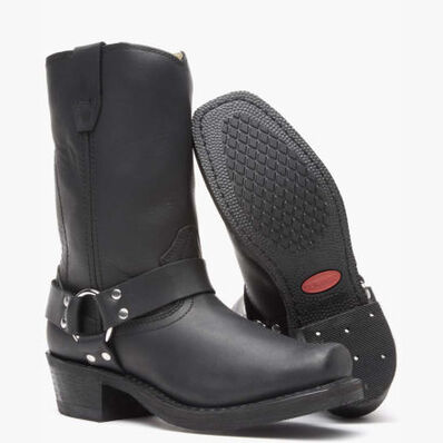 Bota vaquera con arnés negra de Durango, , large