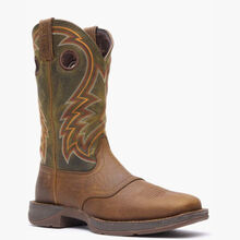 Rebel™ by Durango® Dark Chestnut and Hunter Green Western Boot