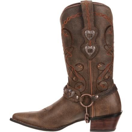 Crush by Durango Western botas de cuero negro para damas estilo RD007