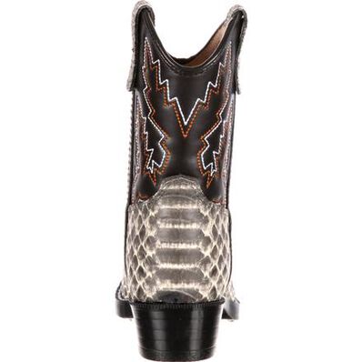 Bota de vaquero para niños grandes con estampado de serpiente bronceado Durango Big Kid, , large