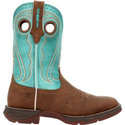 Lady Rebel™ by Durango® Women's Tan & Seashore Blue Saddle Western Boot, , large