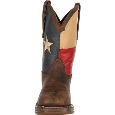 Botas de trabajo vaqueras con punta acero para caballeros Rebel by Durango de bandera de Texas de 11 in: estilo #DB021