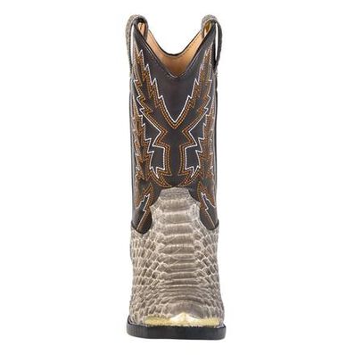 Bota vaquera para niños pequeños Durango con estampado bronceado de serpiente Durango Little Kid, , large