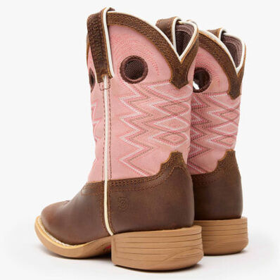 Lil’ Rebel™ by Durango® Big Kids’ Dark Chestnut Bubblegum Western Boot, , large