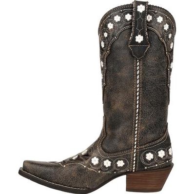 Crush™ by Durango® Women's Onyx Floral Western Boot, , large