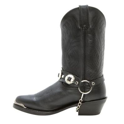 Bota vaquera con arnés negra de Durango, , large