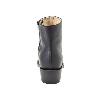 Bota vaquera con cierre lateral de cuero negro de Durango, , large