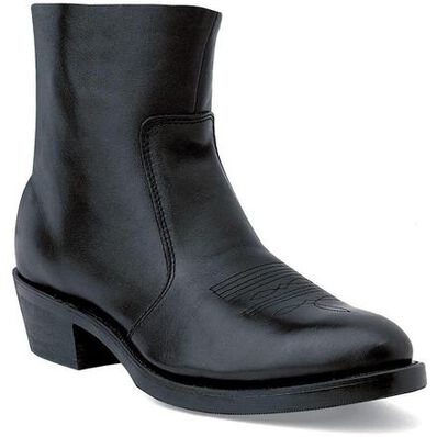 Bota vaquera con cierre lateral de cuero negro de Durango, , large