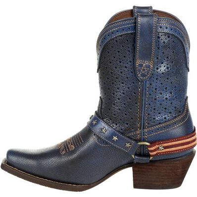 Crush™ by Durango® Women's Blue Ventilated Shortie Western Boot, , large