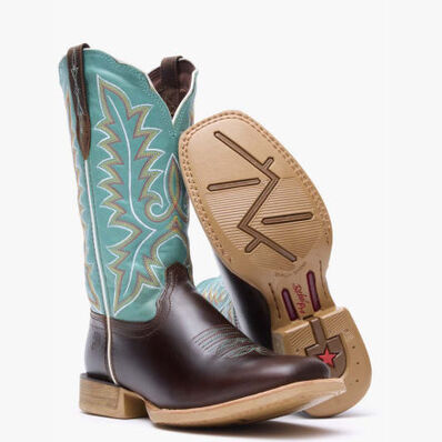 Durango® Lady Rebel Pro™ Women’s Bay Brown Artic Blue Western Boot, , large