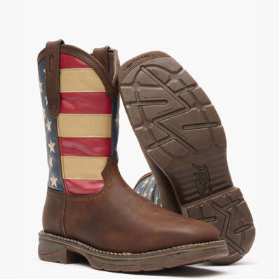 Bota vaquera de bandera con punta de acero Rebel de Durango, , large