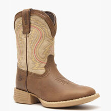Durango® Lil' Rebel Pro™ Little Kids' Coffee and Bone Western Boot