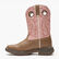 Bota vaquera color bronceado para niños pequeños con cordones juvenil Lil' Durango, , large