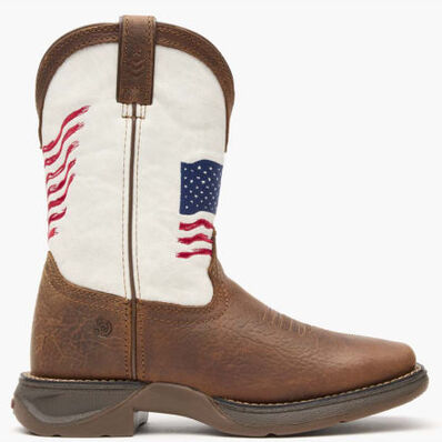 Lil' Rebel™ by Durango® Big Kids Distressed Flag Western Boot, , large