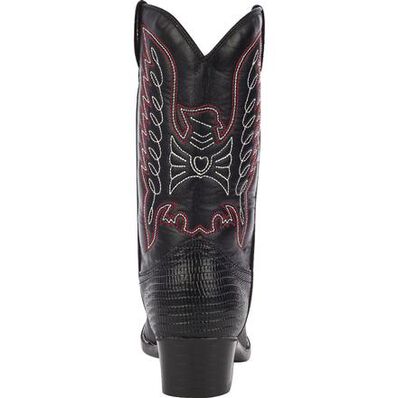 Bota vaquera para niños pequeños Durango con estampado de lagarto negro Durango Little Kid, , large