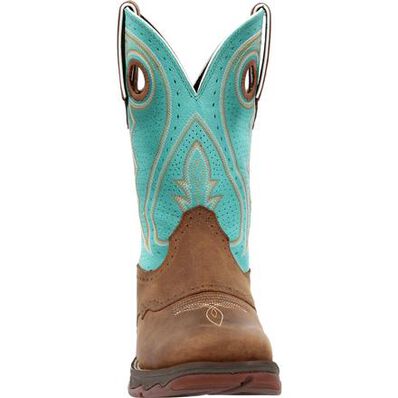 Lady Rebel™ by Durango® Women's Tan & Seashore Blue Saddle Western Boot, , large