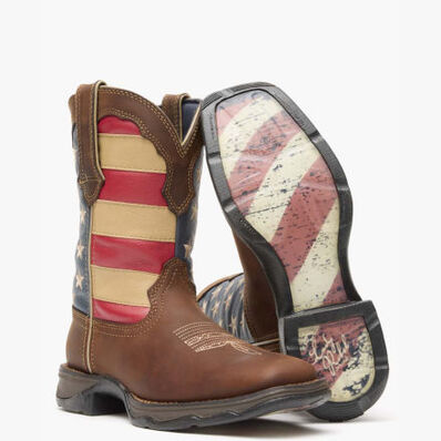 Bota vaquera sin cordones con motivo patriótico Lady Rebel by Durango Patriotic, , large