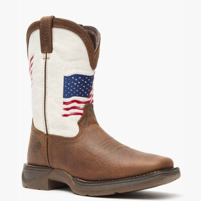 Lil' Rebel™ by Durango® Big Kids Distressed Flag Western Boot, , large