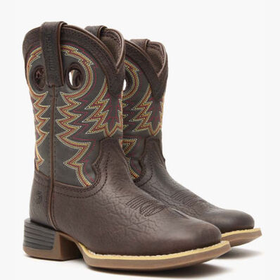 Durango® Lil' Rebel Pro™ Big Kid's Brown Western Boot, , large