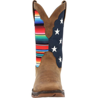 Lady Rebel by Durango® Women's Dusty Brown Serape Flag Western Boot, , large