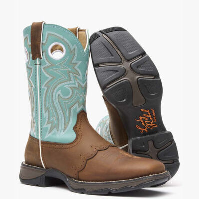 Bota vaquera para mujer Powder n' Lace Saddle Lady Rebel de Durango, , large