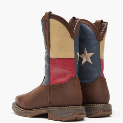 Bota vaquera de bandera de Texas con punta de acero Rebel by Durango, , large
