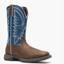 Rebel™ by Durango® Saddle Brown Denim Blue Western Boot