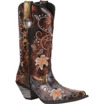 Bota vaquera con imitacion de diamantes bordados Crush by Durango para damas RD3030