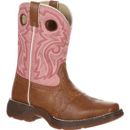 Botas de vaquera para ninas Lil Durango en color rosado y bronceado BT287