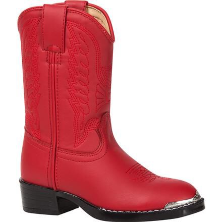 Durango Little Kid Red Western Boot with Toe Rand BT855