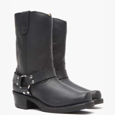 Bota vaquera con arnés negra de Durango, , large
