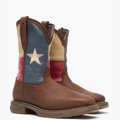 Bota vaquera de bandera de Texas con punta de acero Rebel by Durango, , large