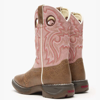 Bota vaquera color bronceado para niños pequeños con cordones juvenil Lil' Durango, , large