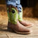 Durango® Lil' Rebel Pro™ Big Kid's Lime Western Boot, , large
