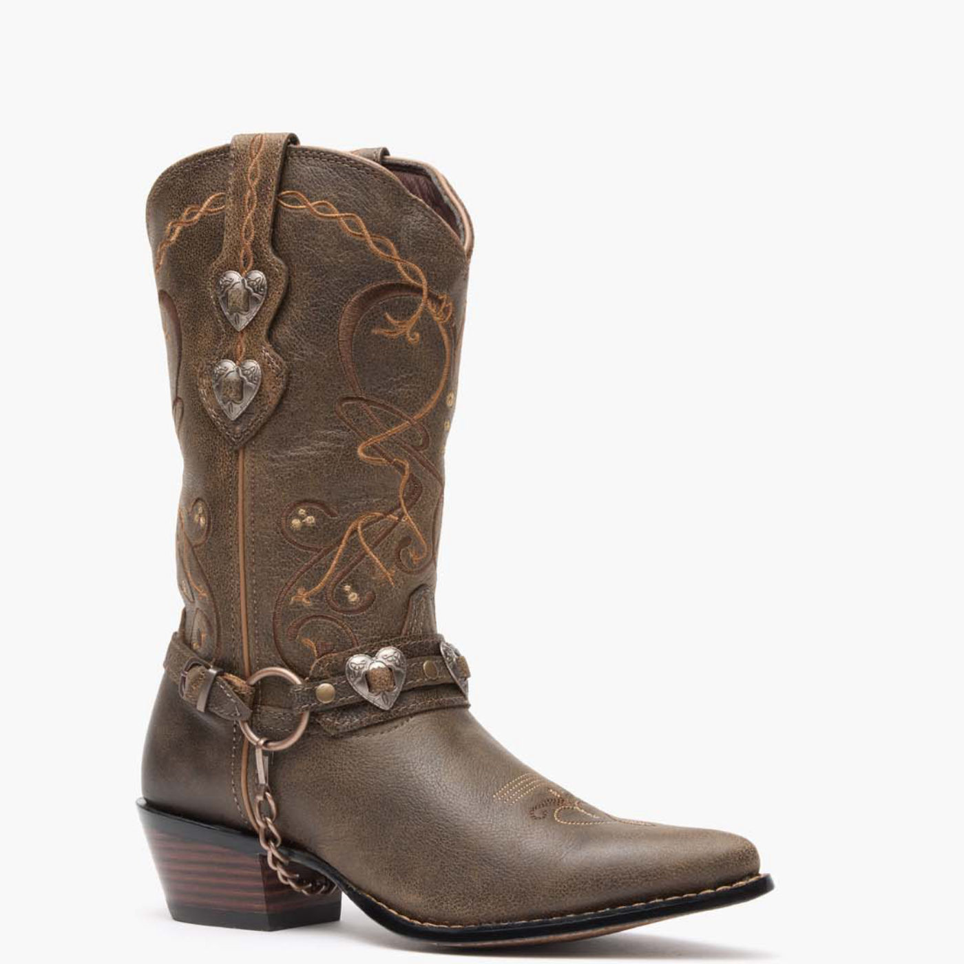 Crush by Durango Western botas de cuero negro para damas estilo RD007